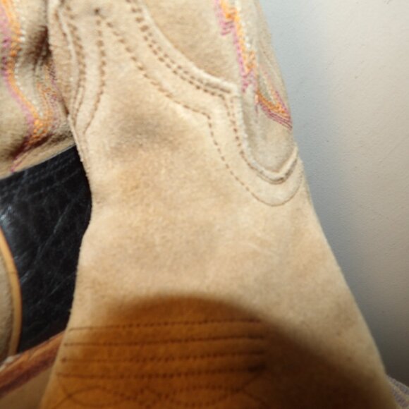 Roper Made In Spain Genuine Suede Two Tone Boots Mens Sz 8 - Picture 4 of 10